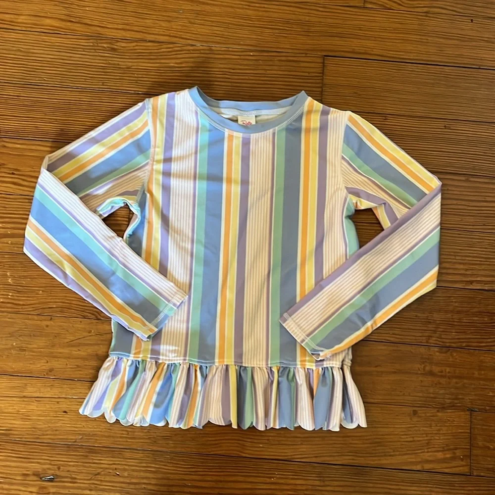 Ruffle Butts Scalloped Long-Sleeve Rash Guard - Picture 3 of 6